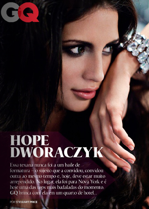 Entrepreneur and former model Hope Dworaczyk was featured in GQ magazine.