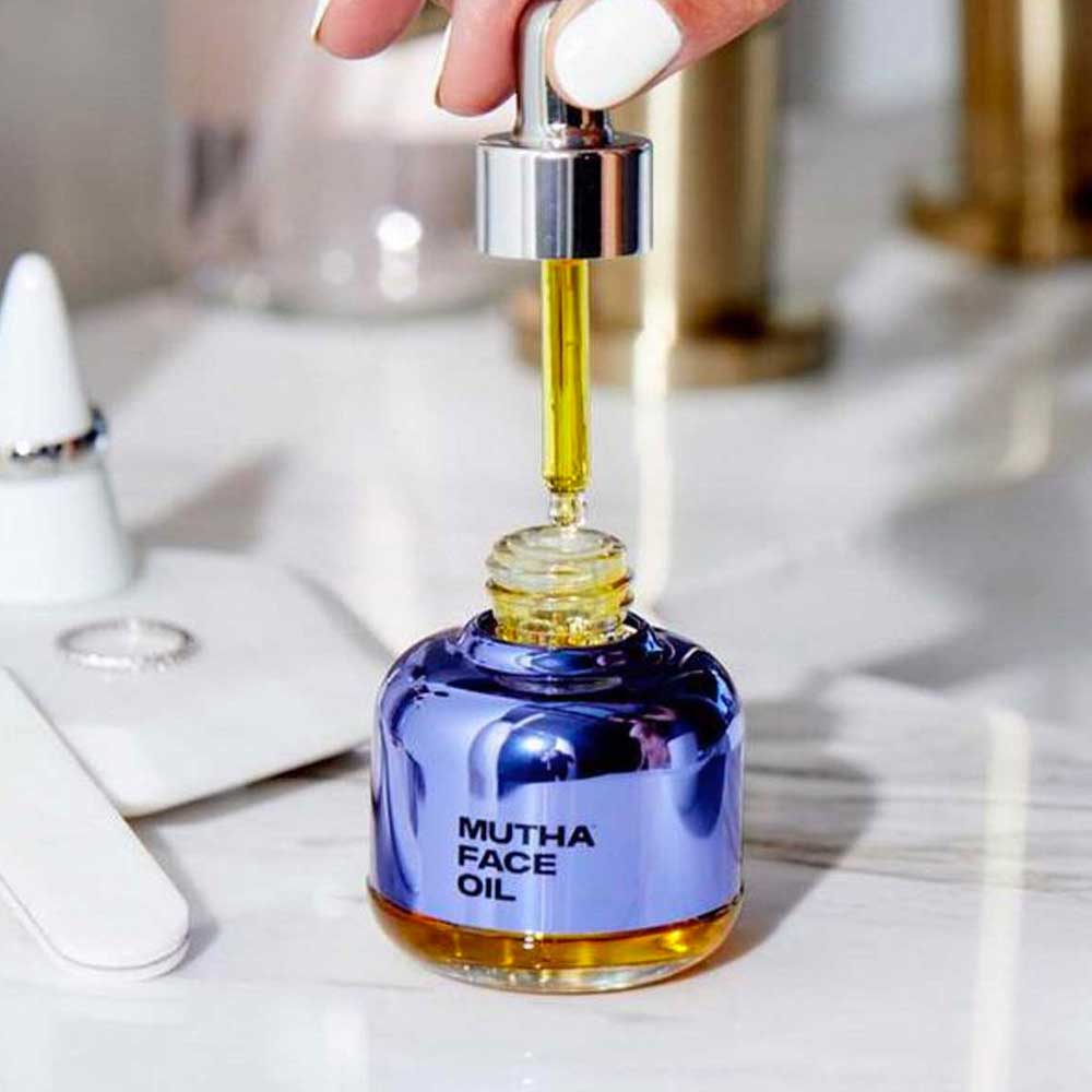 Hope Dworaczyk Smith’s MUTHA™ Face Oil are among the brand’s luxury skincare products.