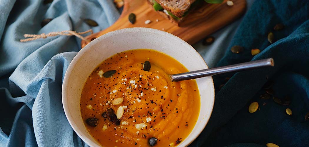 Give your body nutrients and a superfood boost from healthy foods like pumpkin soup
